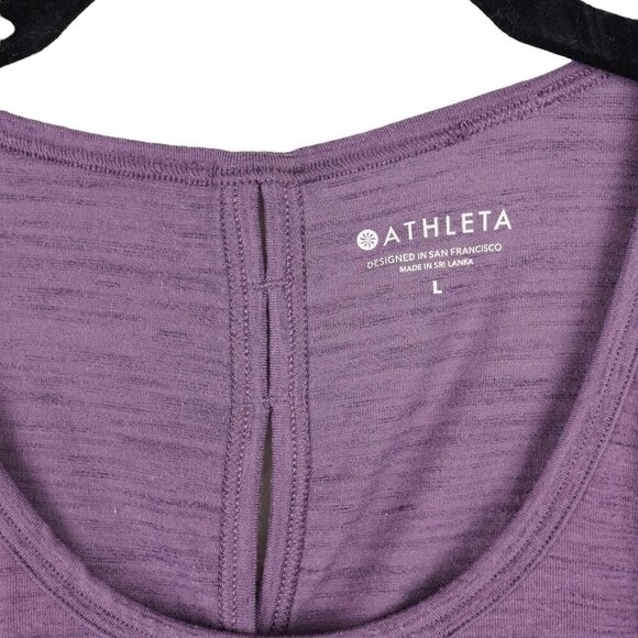 Athleta ESSENCE SPACEDYE TIE BACK TANK Agate Volcanic Violet Bow Racerback L - Picture 5 of 9